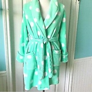 Croft & Barrow polka dot robe size M